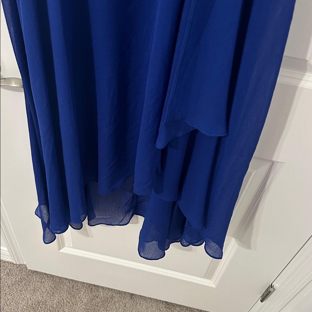 Calvin Klein Royal Blue Sheer Top - Picture 5 of 7
